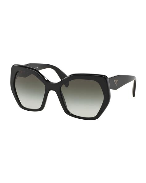 prada hexagon sunglasses|Prada Heritage Hexagonal Sunglasses, Black.